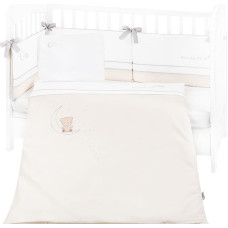 Bedding set with embroidery 6pcs 60/120 Dream Big Beige