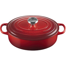 Le Creuset Кастрюля чугунная овальная Ø27см / 3,4л красная