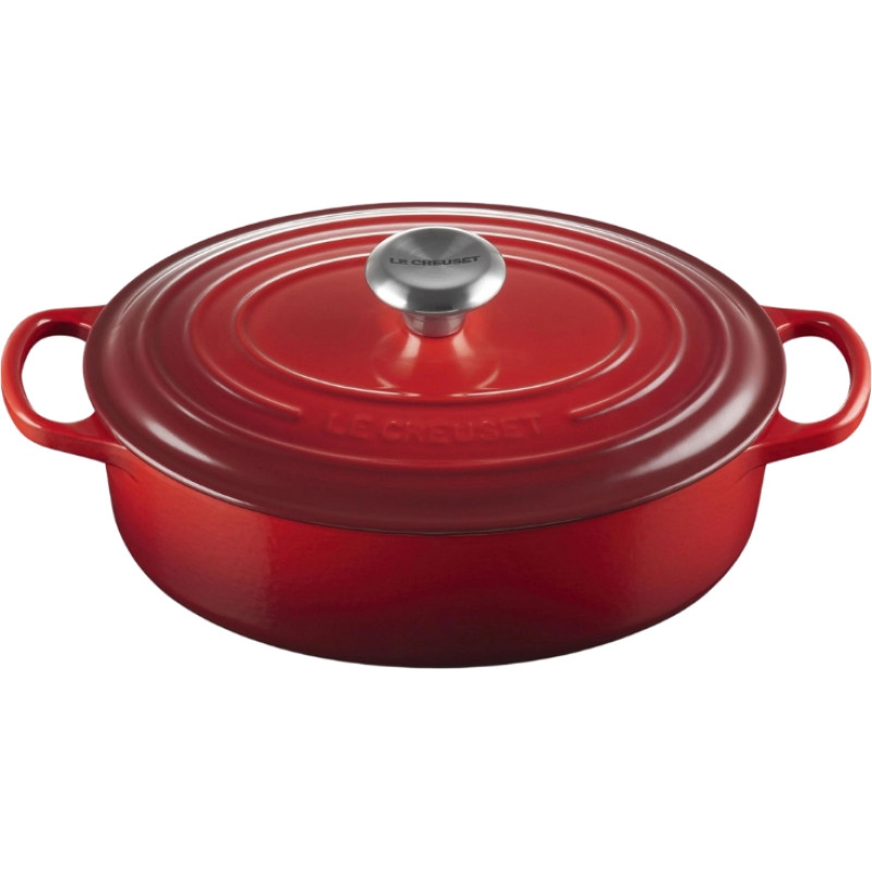 Le Creuset Кастрюля чугунная овальная Ø27см / 3,4л красная