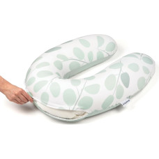 Doomoo Buddy nursing pillow cover, Leaves Aqua