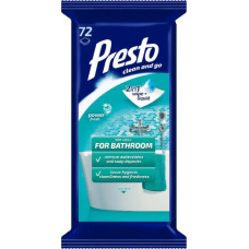 Presto Салфетки влажные для ванной 72 шт.