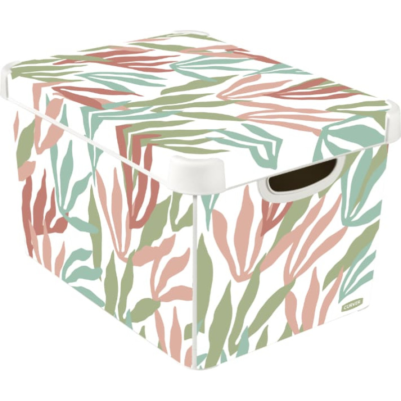 Curver Коробка с крышкой Deco Stockholm L 39,5x29,5x23,5см Modern Leaves