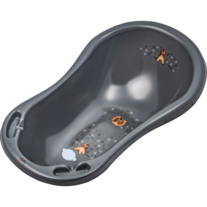 Maltex bathtub 84cm with plug Pony MINIMAL grey 0930_90