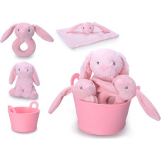 Pro Kids плюшевая игрушка / Погремушка  - 01254 - BUNNY set - PINK - Размер 20 cm