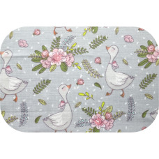 Ega Kids пелёнка - 29330 - TETRA PRINT - EGA - GOSSE & FLOWERS - GREY -  размер 70x80 cm