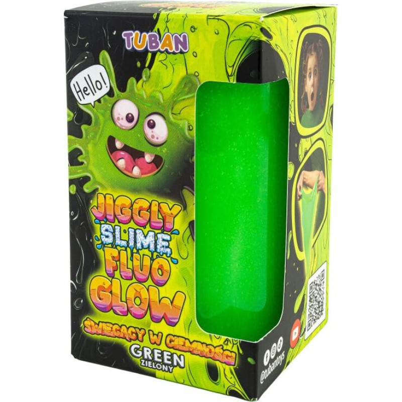 Tuban Jiggly Slime - Светящийся в темноте слайм - Зелёный (430 г)