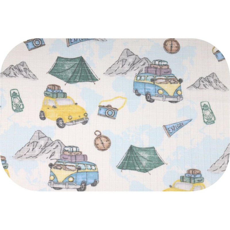 Ega Kids Diaper - 30008 - TETRA PRINT - EGA - TRIP to the MOUNTAINS - size 70x80 cm
