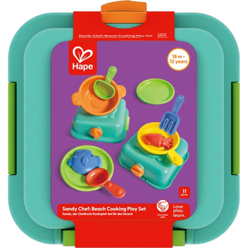 Hape food cooking sand toys play set, E4106K