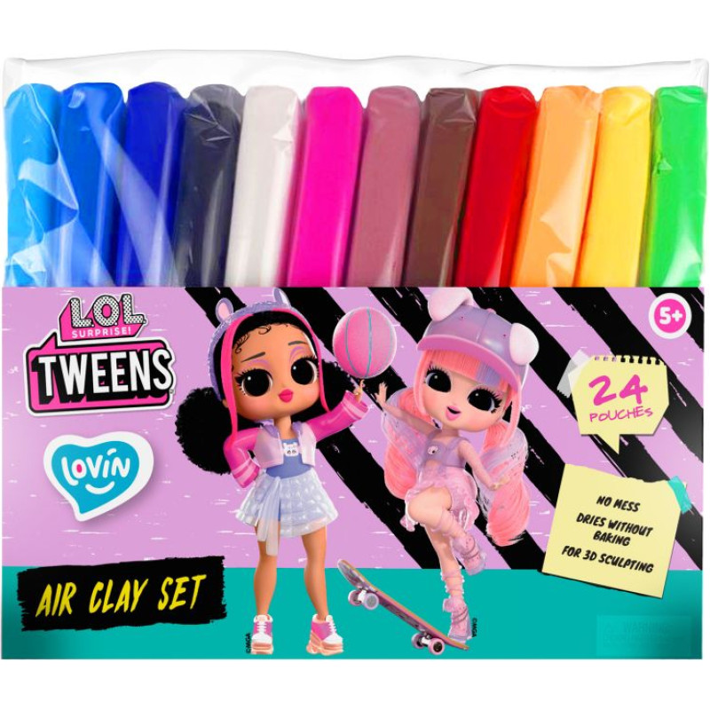 Lovin&rsquo;do Набор для креатива Тесто для лепки Air Clay - 24 цветов L.O.L. Surprise!