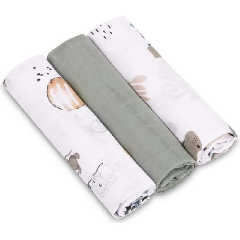 Sensillo MUSLIN DIAPER 3-PACK 60X80 EG-0002