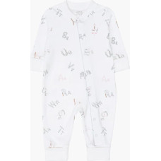 Livly Clothing Rāpulis Livly Alphabet Flowers Overall White