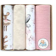 Ega Kids Diaper mix  - SET in ECO BOX - 21631 - MUSLIN / TETRA / FLANNEL / MUSLIN CRINKLED - EGA - size 60x80 cm  - nr 3