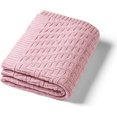 Babyono 1647/01 KNITTED COTTON BLANKET PINK