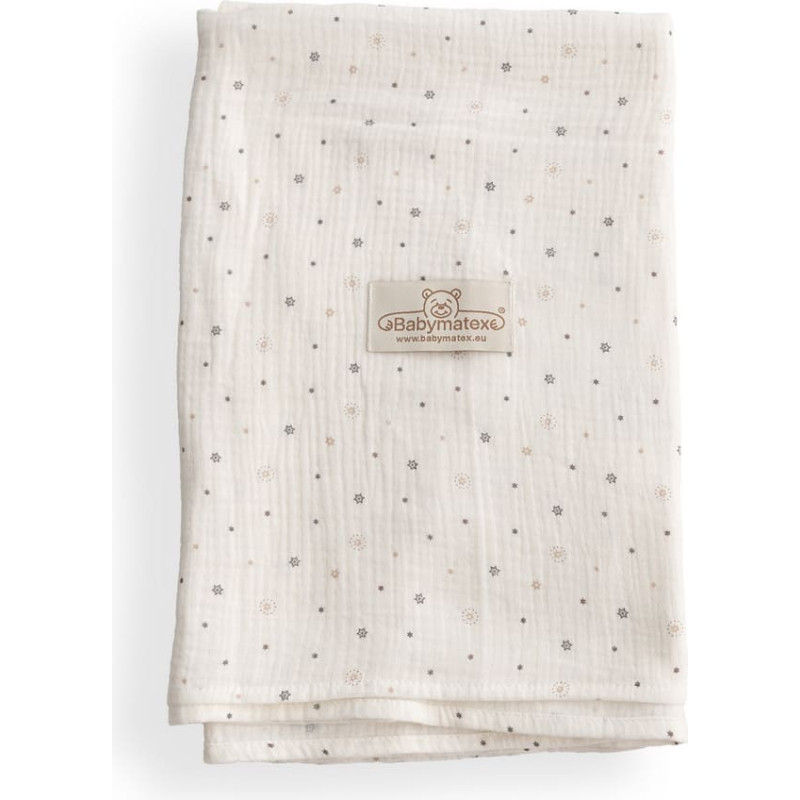 Babymatex Blanket / Swaddling blanket - TB0470 /01 - MUSLIN  - size 80x120 - STARS