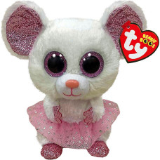 TY Beanie Boss Mikstā rotaļlieta NINA white ballerina mouse TY36365