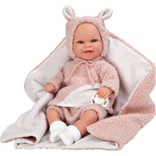 Arias doll with a pink blanket, 35 cm