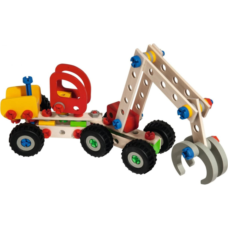 Eichhorn Деревянный конструктор &ndash; экскаватор, 140 элементов