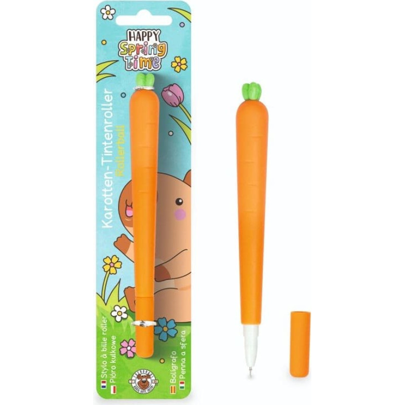 Trendhaus Capybara Spring - Роллерная ручка &laquo;Морковка&raquo; (1 шт., 2 дизайна)