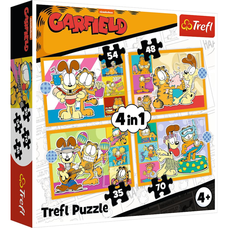 Trefl GARFIELD Комплект пазлов 4в1 Гарфилд