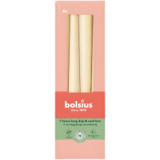 Bolsius Свечи настольные 4 шт. коробка 245/24мм бежевые