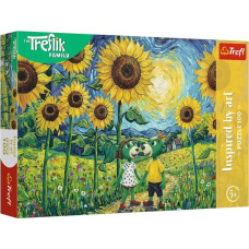 Trefl 16560 Puzzle 100 Spacer wśr&oacute;d słonecznik&oacute;w / Rodzina Treflik&oacute;w