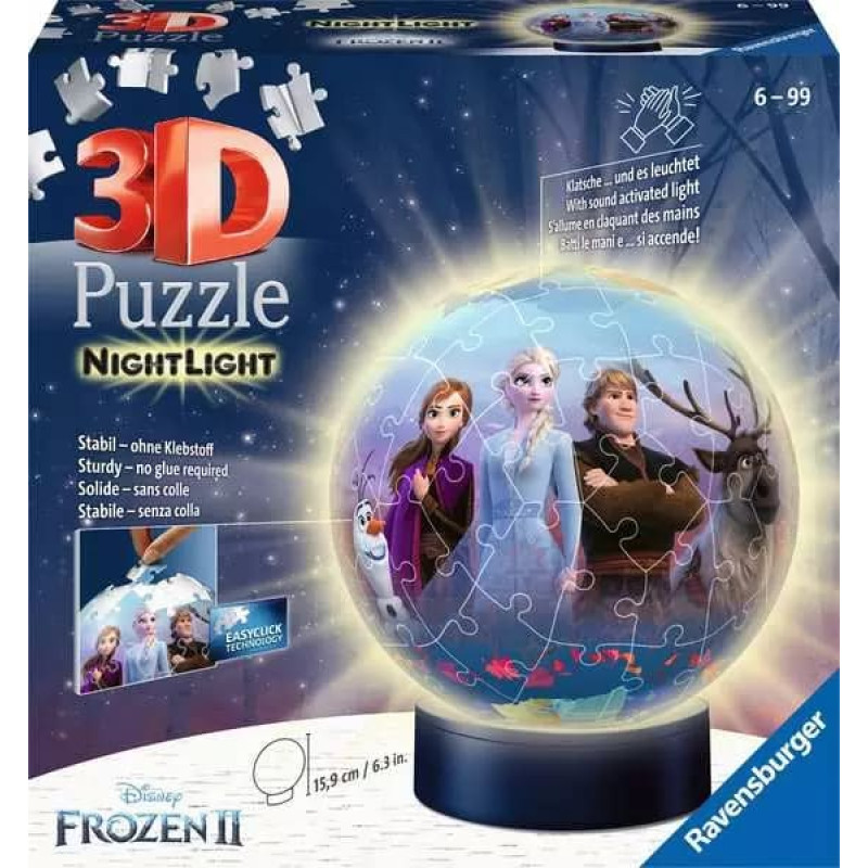 Ravensburger Круглый 3D-пазл Frozen 2, ночник