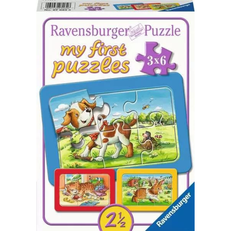 Ravensburger Мой первый пазл 3x6 Мои друзья &ndash; животные 2+