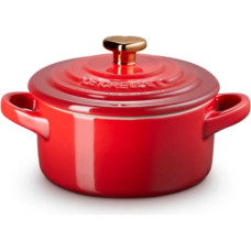 Le Creuset Мини-кастрюля из каменной керамики, диаметр 10 см, красная.