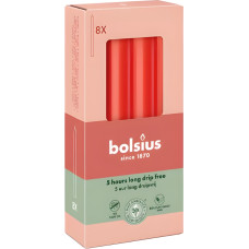 Bolsius Настольные свечи, 8 шт., в коробке, 170/20 мм, красные.