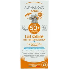 Alphanova Sun SPF50 натуральный, без отдушек и водостойкий солнцезащитный крем для младенцев с 0+ месяцев, 50 мл