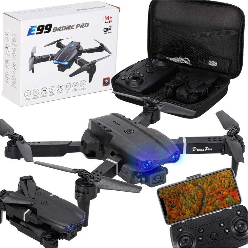 Радиоуправляемый дрон E99 Pro с двойной камерой 720P, режим без ориентации (Headless Mode)