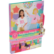 Floss & Rock Lockable Diary & Pen, Fashion Friends at a birthday
