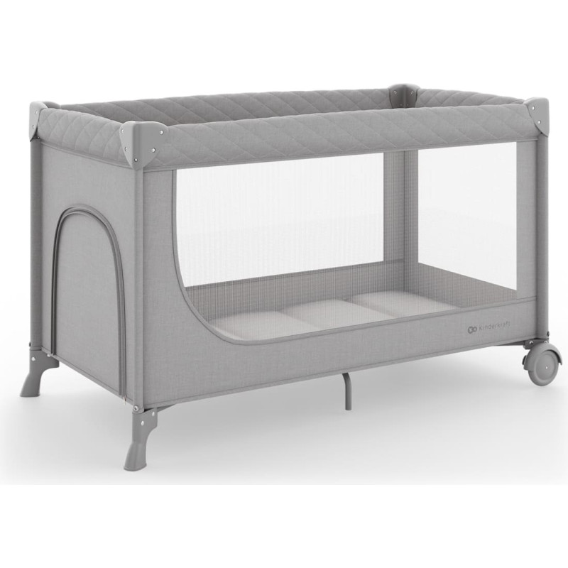 Туристическая кроватка Kinderkraft LEODY UP, серая