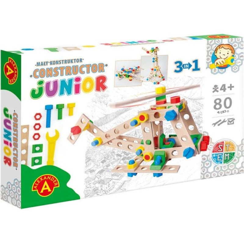 Alexander Деревянный конструктор &ndash; Вертолёт 3-в-1