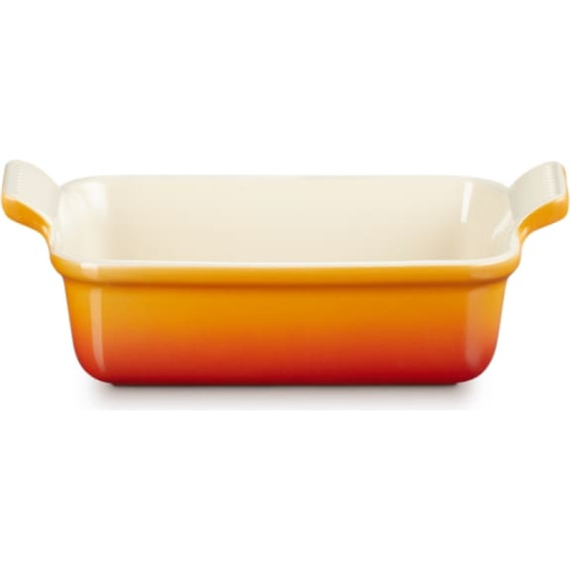 Le Creuset Прямоугольная форма для запекания из керамики Heritage, 19х14 см / 1,1 л, оранжевая.