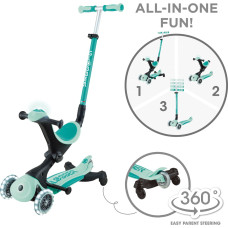 Globber scooter Go Up Deluxe Lights 360&deg;, mint-pistachio, 699-306