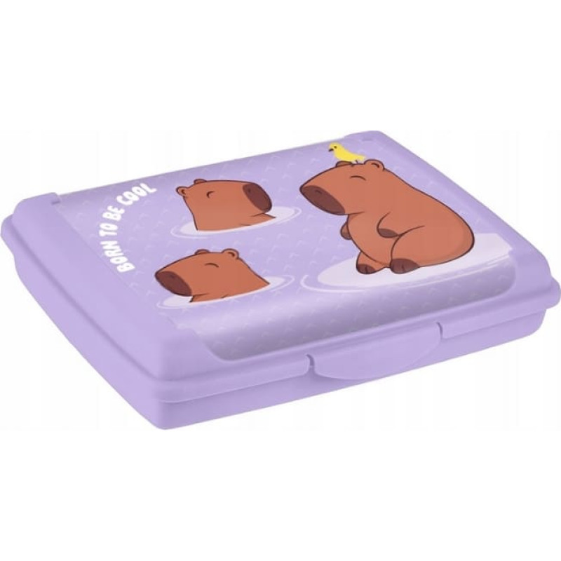 Keeeper Контейнер для хранения продуктов deco-click-box mini 0.5L Carla &ldquo;Capybara&rdquo; 17x13x3.5cm, нежно-фиолетовый