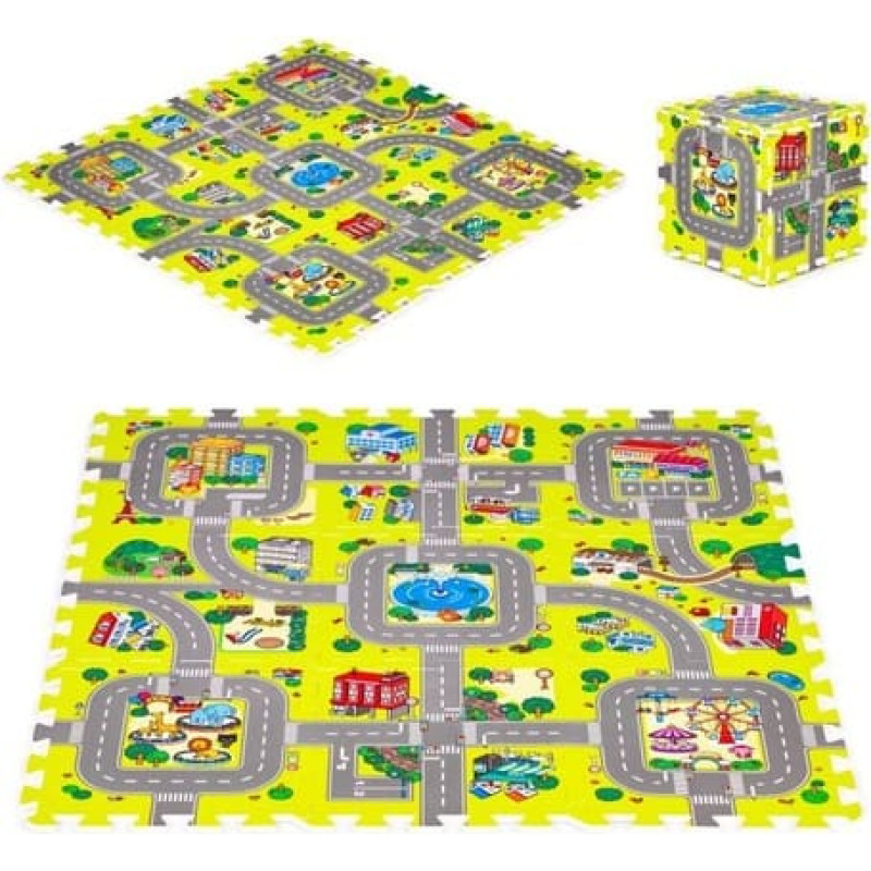 Коврик-пазл Street 90x90 см, Iplay 03957