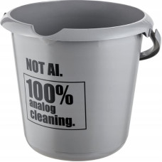 Keeeper Декоративное ведро 10 л Ilvie "Not Ai" &Oslash;30x28 см, серое.