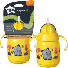 TOMMEE TIPPEE бутылка с соломинкой, 6m+, 300ml, yellow, 447831