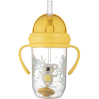 CANPOL BABIES Тренировочная поильник c соломинкой EXOTIC ANIMALS, 6m+, 270ml, yellow, 56/606_yel