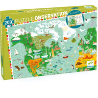 DJECO Наблюдательные головоломки - Вокруг света - 200 шт DJ07412
