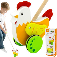 VIGA игрушка толкалка CHICKEN 50964