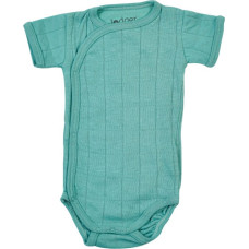 LODGER Romper Solid хлопковый бодик с короткими рукавами, 68 размер RFS 081 Duty turquoise