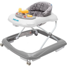 BABY MIX Ходунки с силиконовыми колесами J-888 white/graphite 6м+