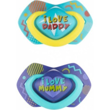 CANPOL BABIES NEON LOVE силиконовая пустышка симметричной формы 0-6м 2шт. 22/652 РАСПРОДАЖА