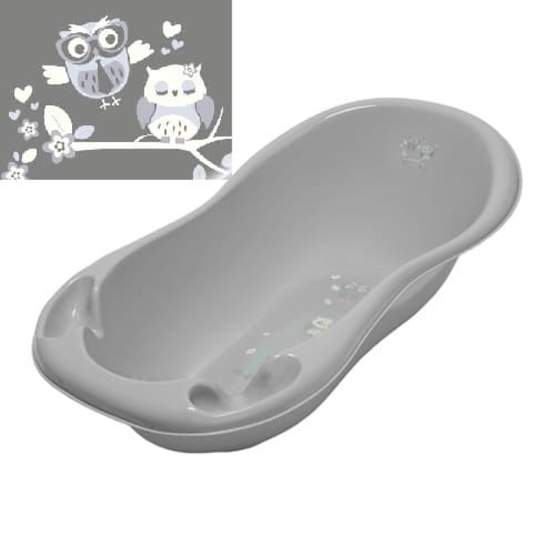 TEGA BABY OWL Детская ванночка со сливом 102см, SO-005 grey