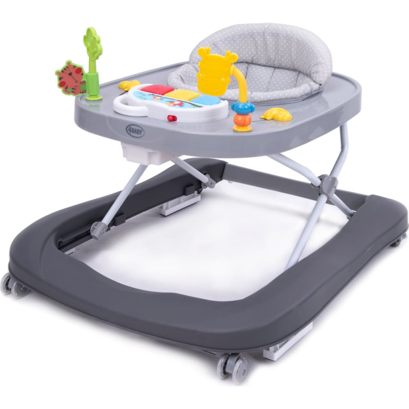 4BABY WALK N PUSH Ходунки для первых шагов DARK GREY