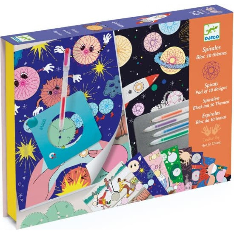 DJECO Набор для рисования спирали - 10 тем DJ08736