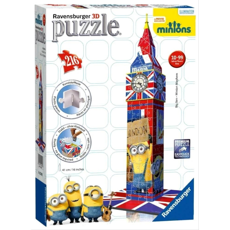 Ravensburger 3D Пвзл Flag Edition Big Ben Minion R 12589